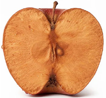 酸化したりんご