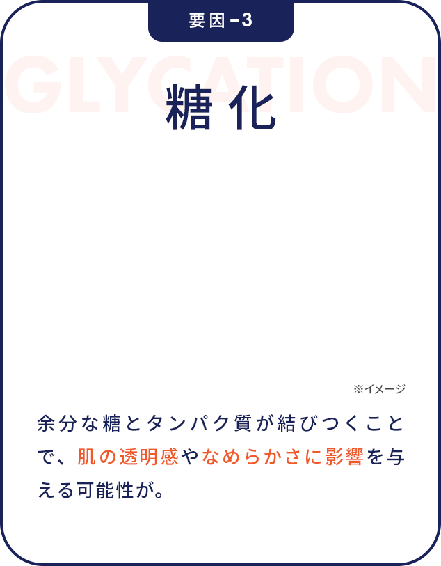 酸化 紫外線やストレス、大気汚染などにより発生する活性酸素は、肌環境の乱れにつながると考えられています。