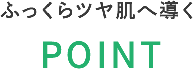 ふっくらツヤ肌へ導く POINT