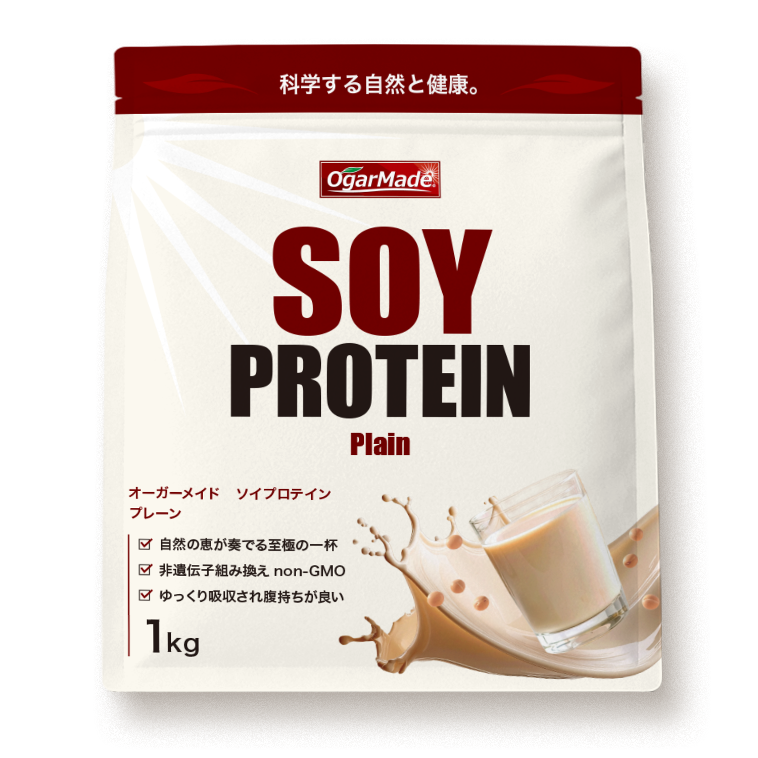 ソイプロテイン 1kg フレーバー : プレーン