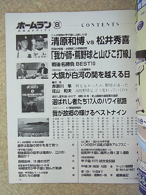 ホームラン 1998年8月特別増大号（平成10年） 日本スポーツ出版社 【1】