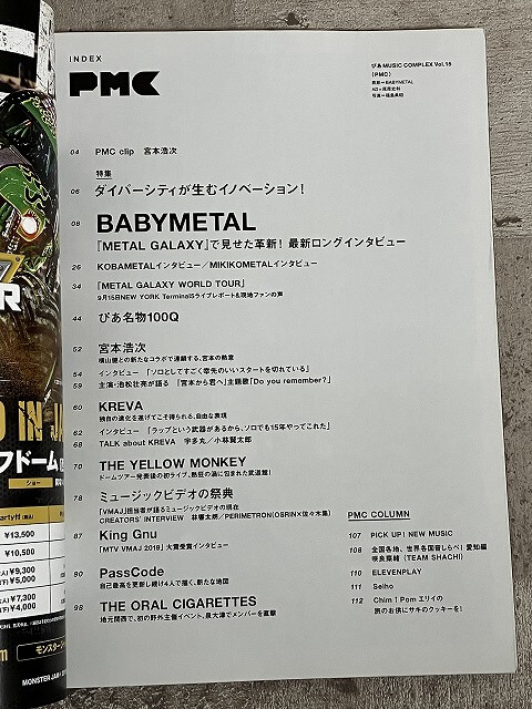 ぴあ MUSIC COMPLEX Vol.15 2019年（平成31年/令和元年）【1】