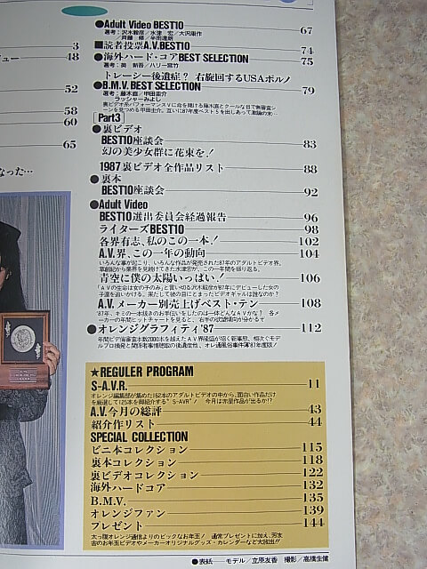 オレンジ通信 1988年2月号 NUMBER.74（昭和63年） 東京三世社 【1】