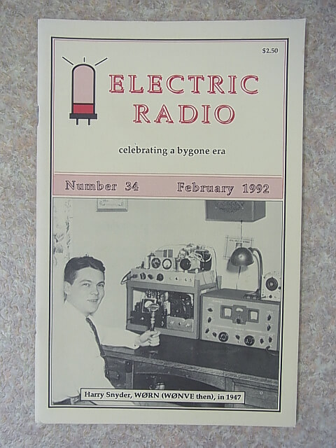 ELECTRIC RADIO Number.34 February 1992（平成4年） Barry Wiseman 【1】