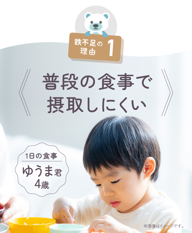 鉄不足の理由1 普段の食事で摂取しにくい