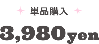 単品購入 3,980円