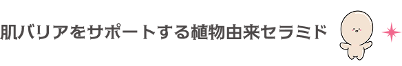 肌バリアをサポートする植物由来セラミド
