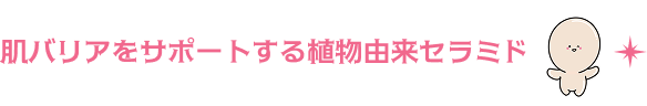 肌バリアをサポートする植物由来セラミド