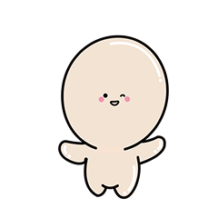 肌をモチーフにしたキャラクター ちゅるちゅる