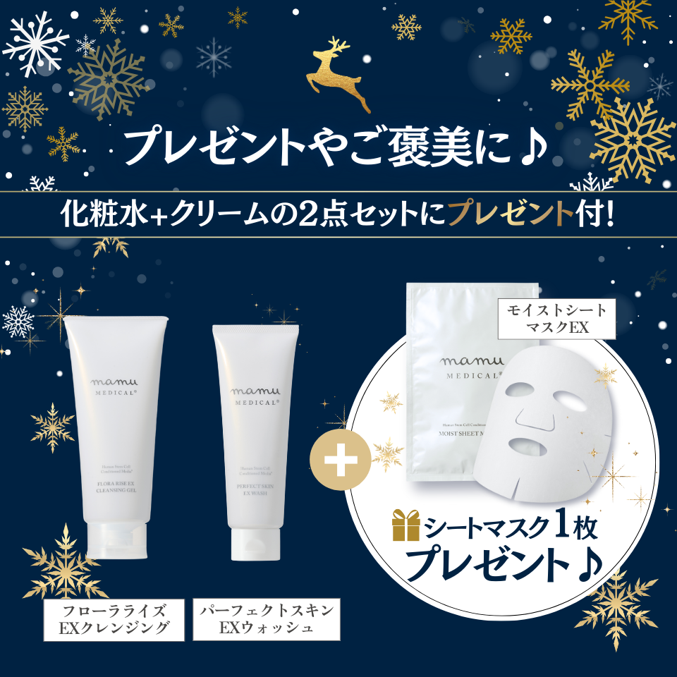 フローラライズEXクレンジングジェル×パーフェクトスキンEXウォッシュ 2点セット（シートマスクプレゼント付） オリジナルバッグの有無を選択してください: 希望しない