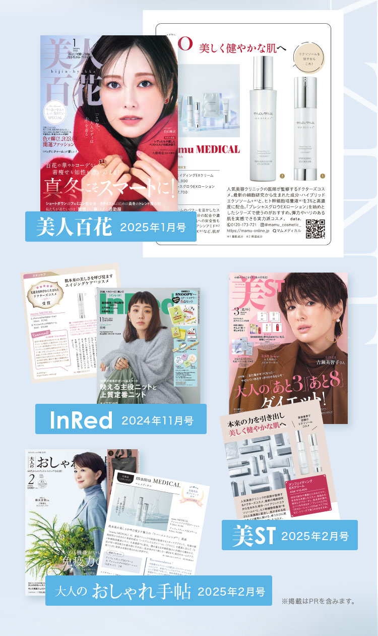 InRed 2024年11月号 美ST2025年2月号　大人のおしゃれ手帖 2025年2月号