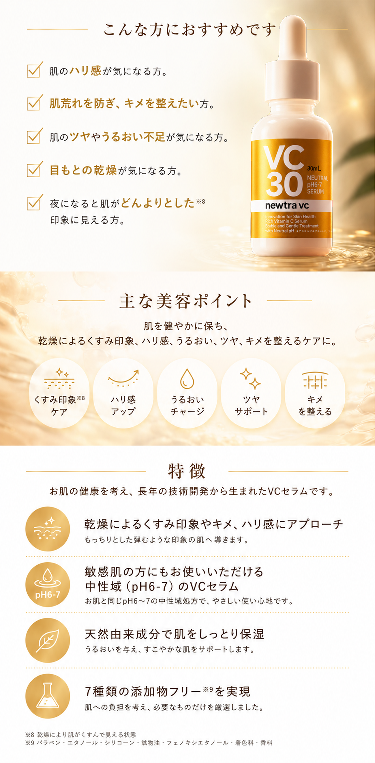 VC30がおすすめの方と主な美容ポイント