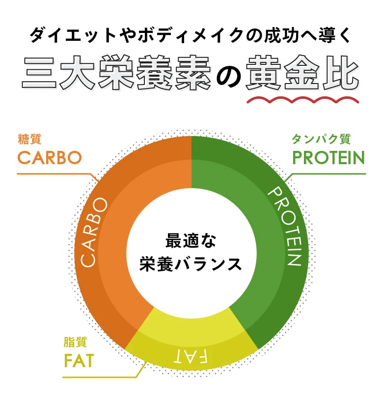 ダイエットやボディメイクの成功へ導く三大栄養素の黄金比