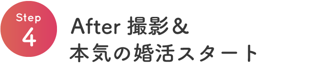 【Step4】After撮影&本気の婚活スタート
