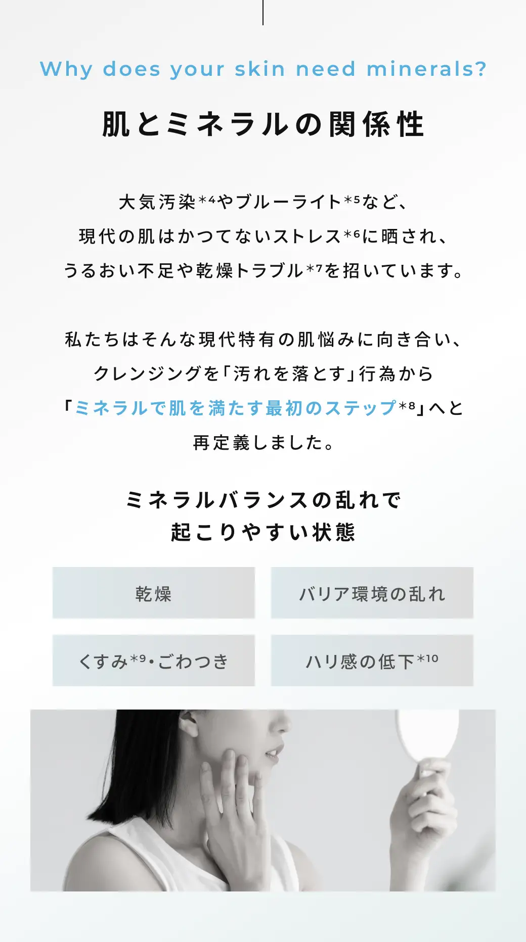 肌とミネラルの関係性