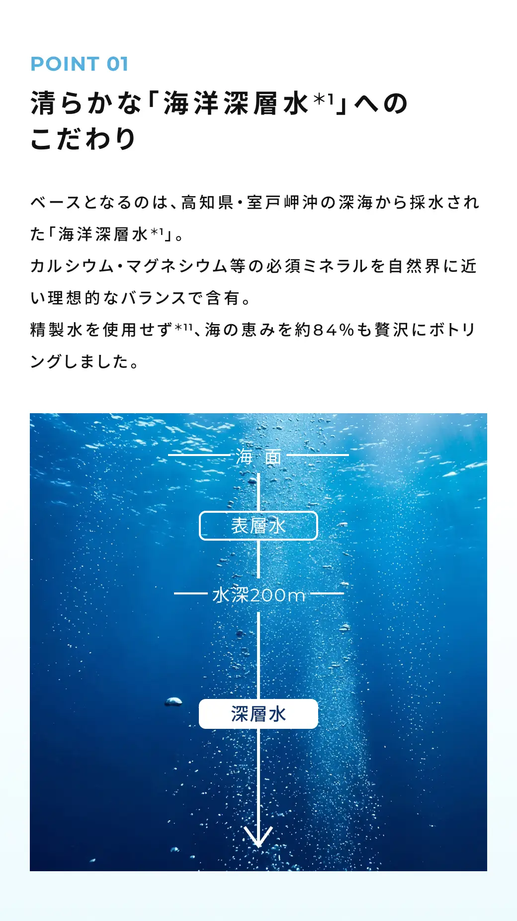 滑らかな「海洋深層水」へのこだわり