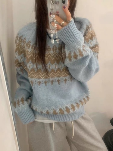 ノルディック柄ニット