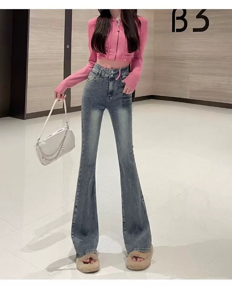 ストレッチハイウエストフレアデニム