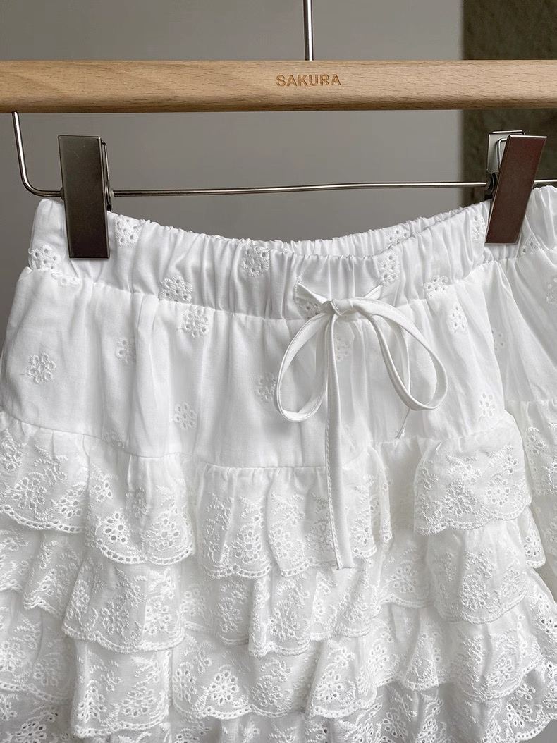 レースフリルミニスカート