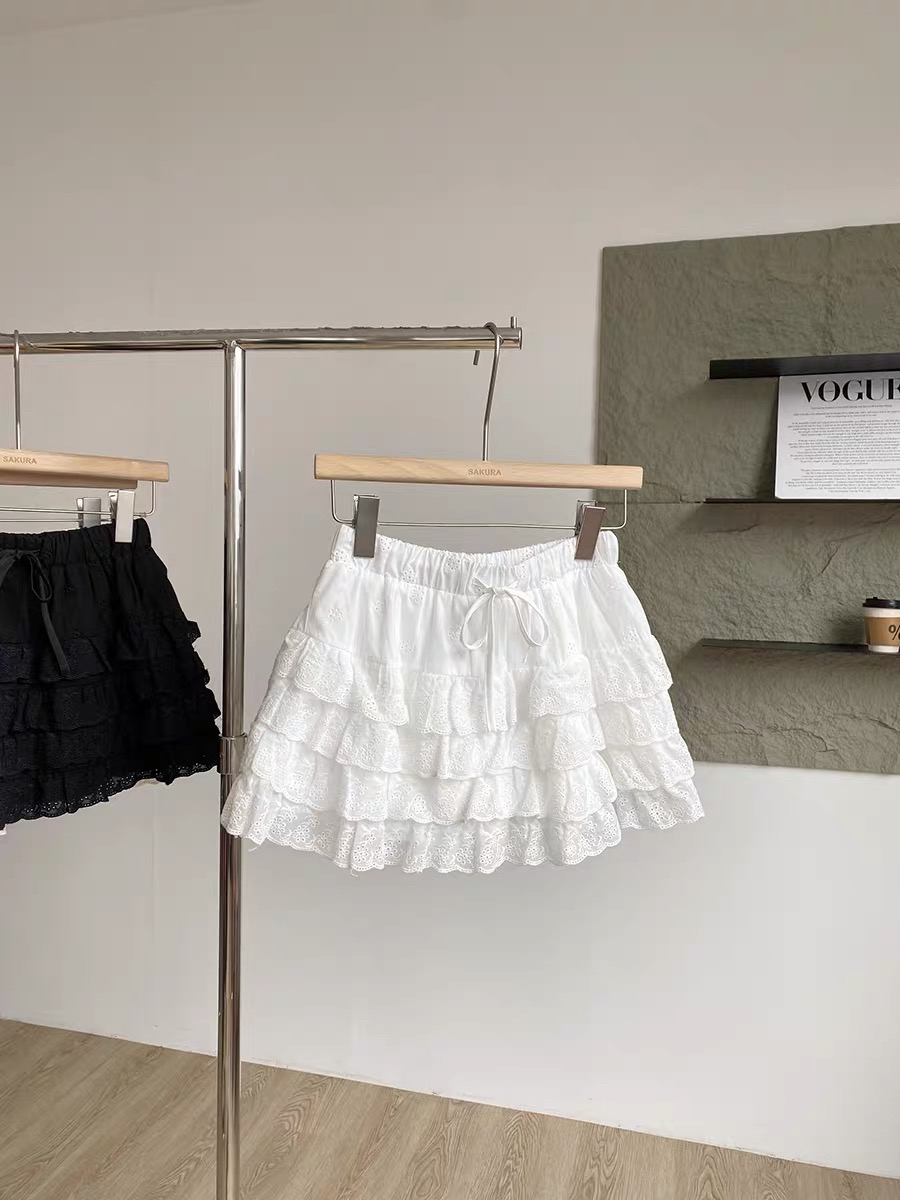 レースフリルミニスカート
