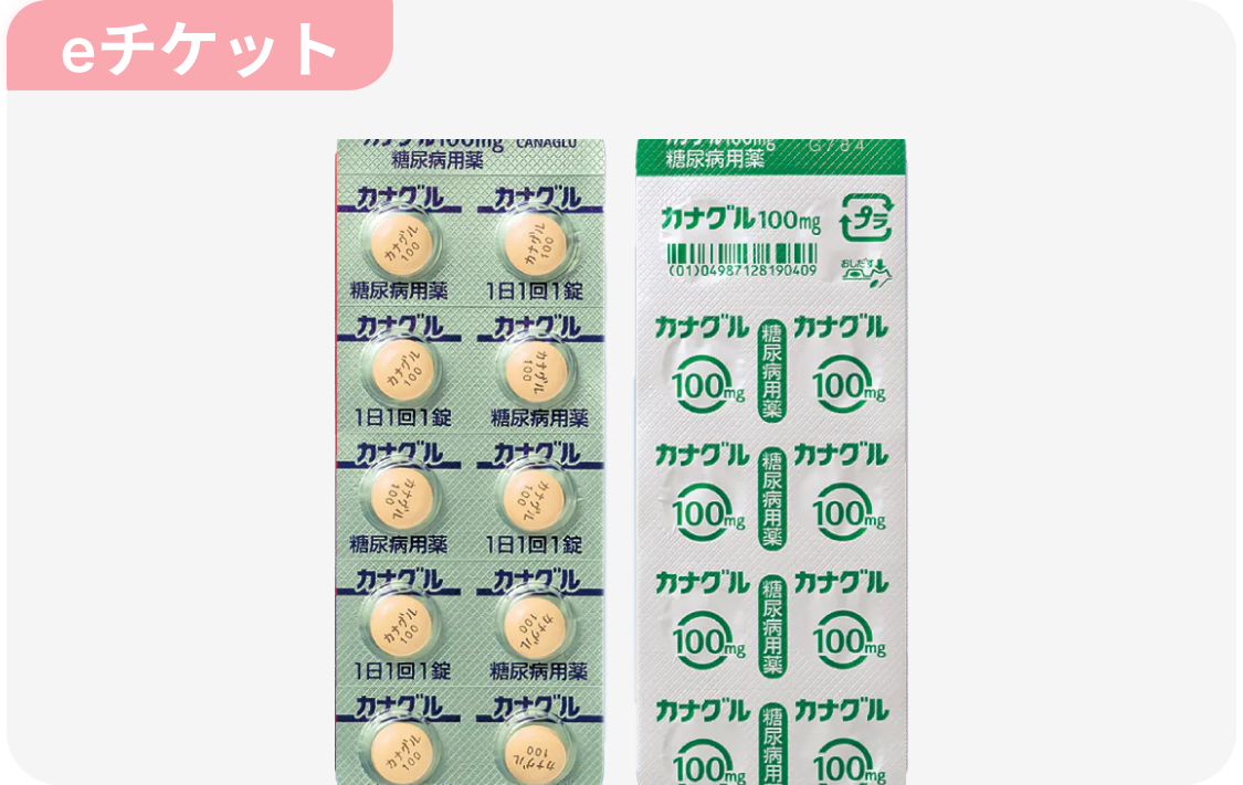 カナグル(eチケット/100mg/3ヶ月/定期)