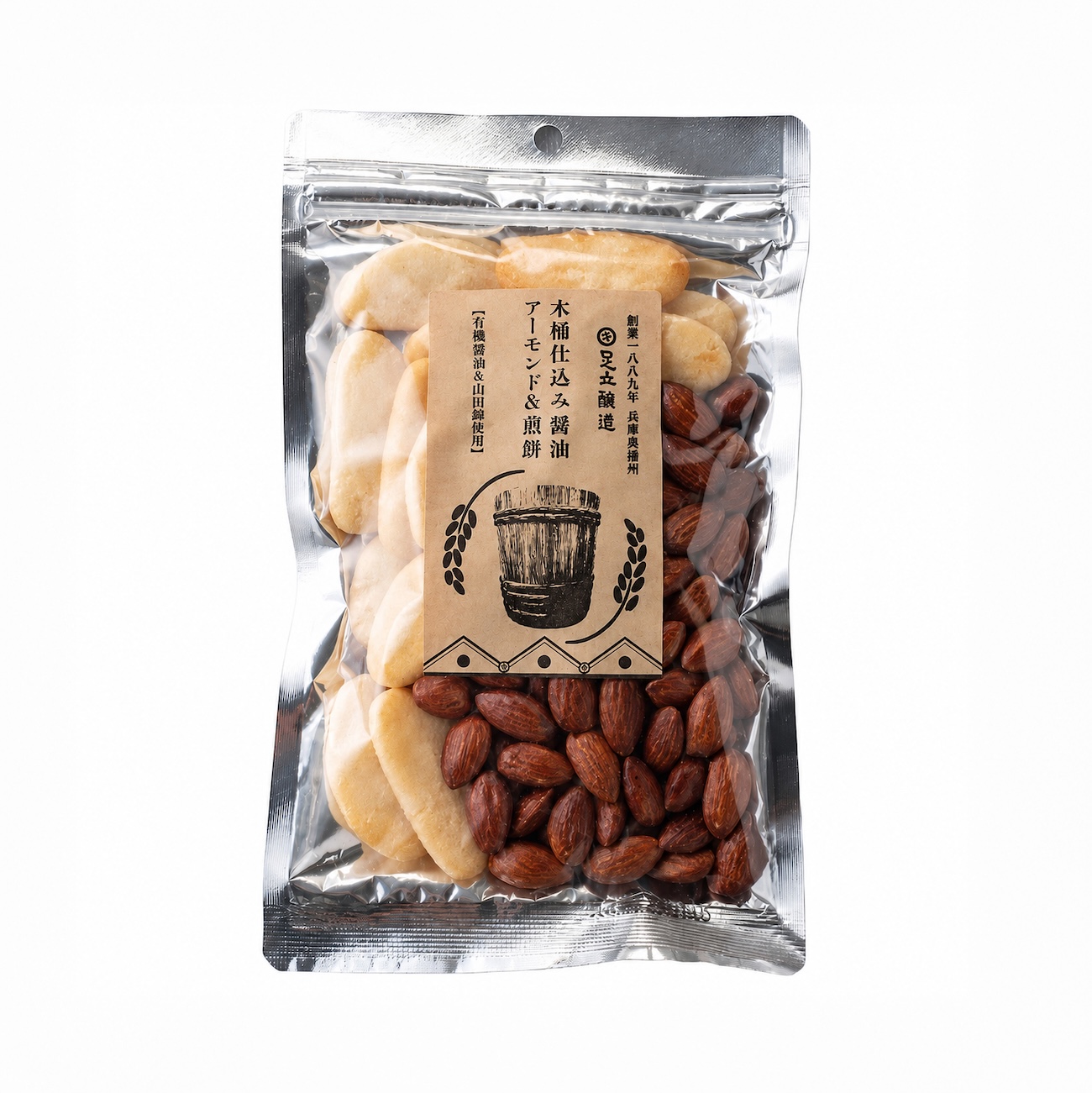 木桶醤油アーモンド＆山田錦煎餅｜1袋（105g）