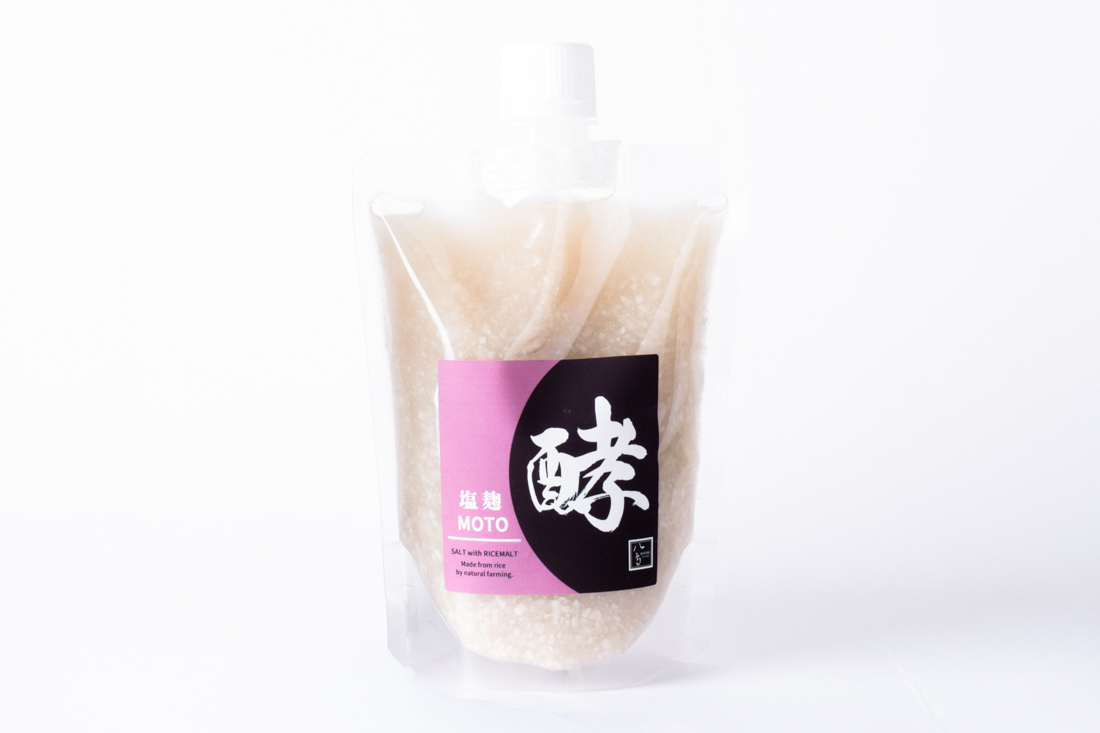 自然栽培米の甘酒麹でつくる やさしい塩麹｜280g