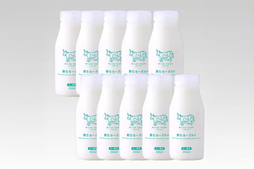 低温長時間殺菌・ノンホモジナイズ製法 飲むヨーグルト｜200ml×10本