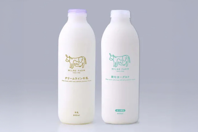 低温長時間殺菌・ノンホモジナイズ製法 牛乳800ml・飲むヨーグルト800mlセット