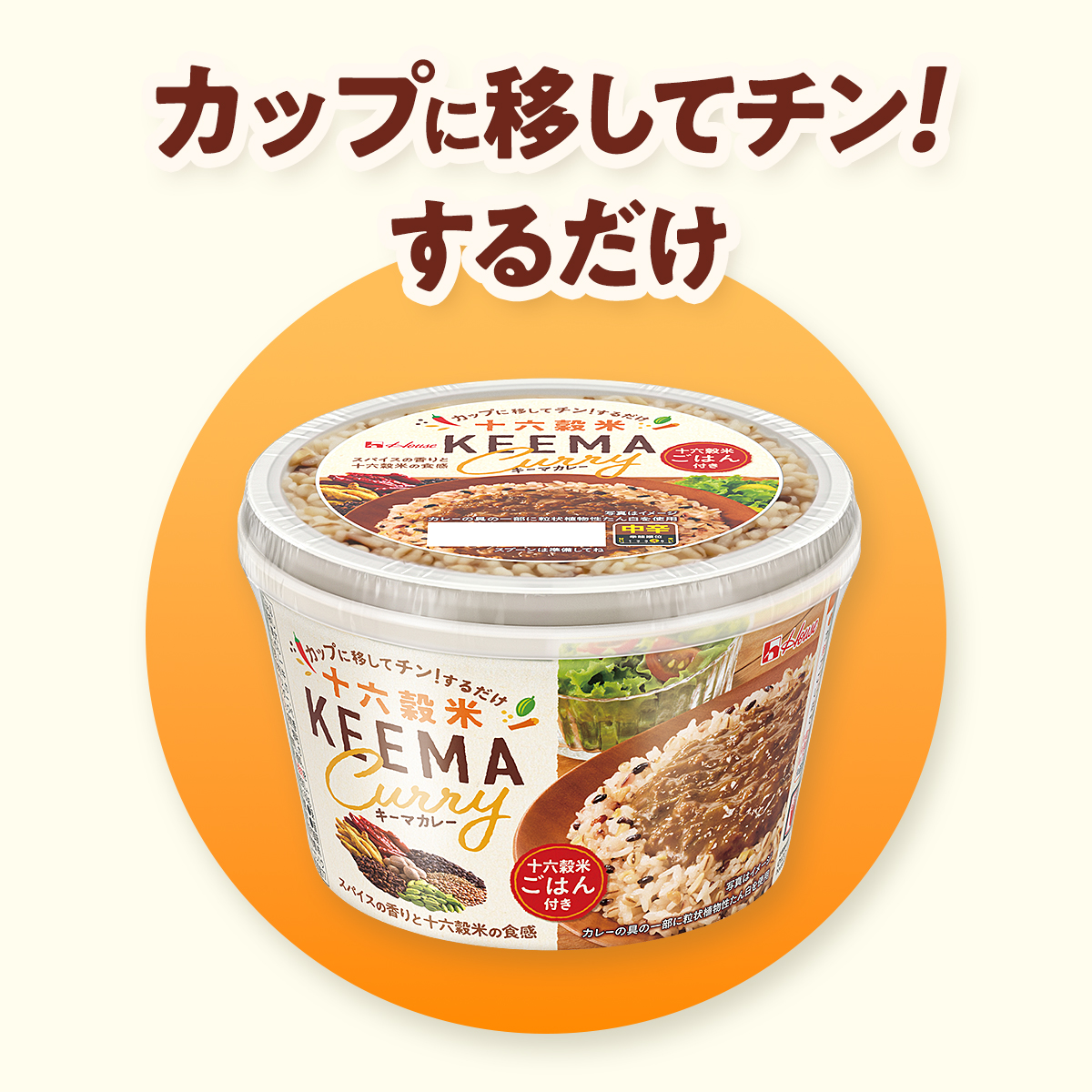 ３１０ｇ　レンジカップ　十六穀米キーマカレー 中辛 2個セット