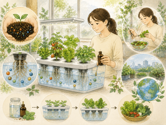 根を張って育つ植物のイラスト