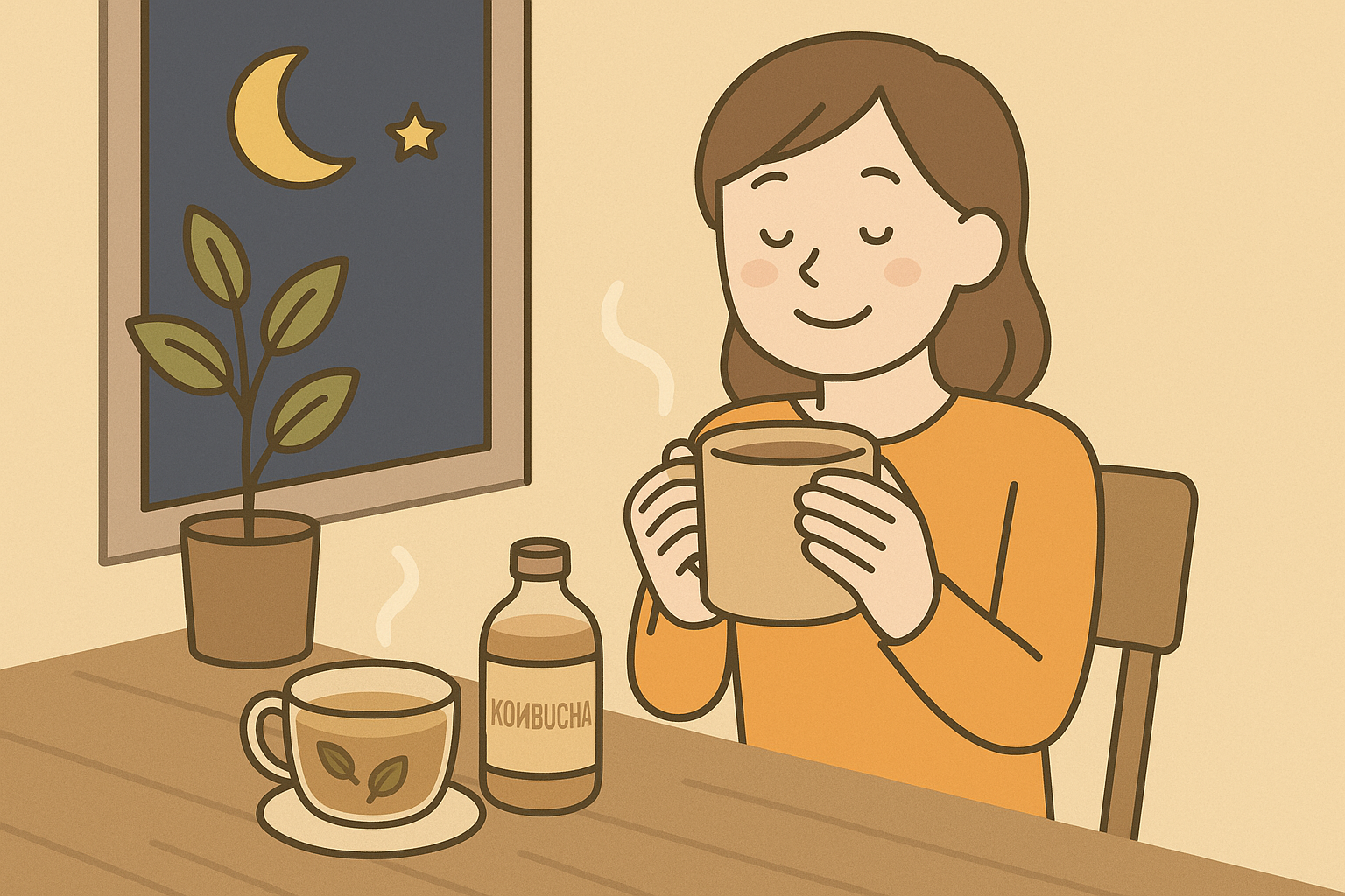温かい飲み物で身体を温める