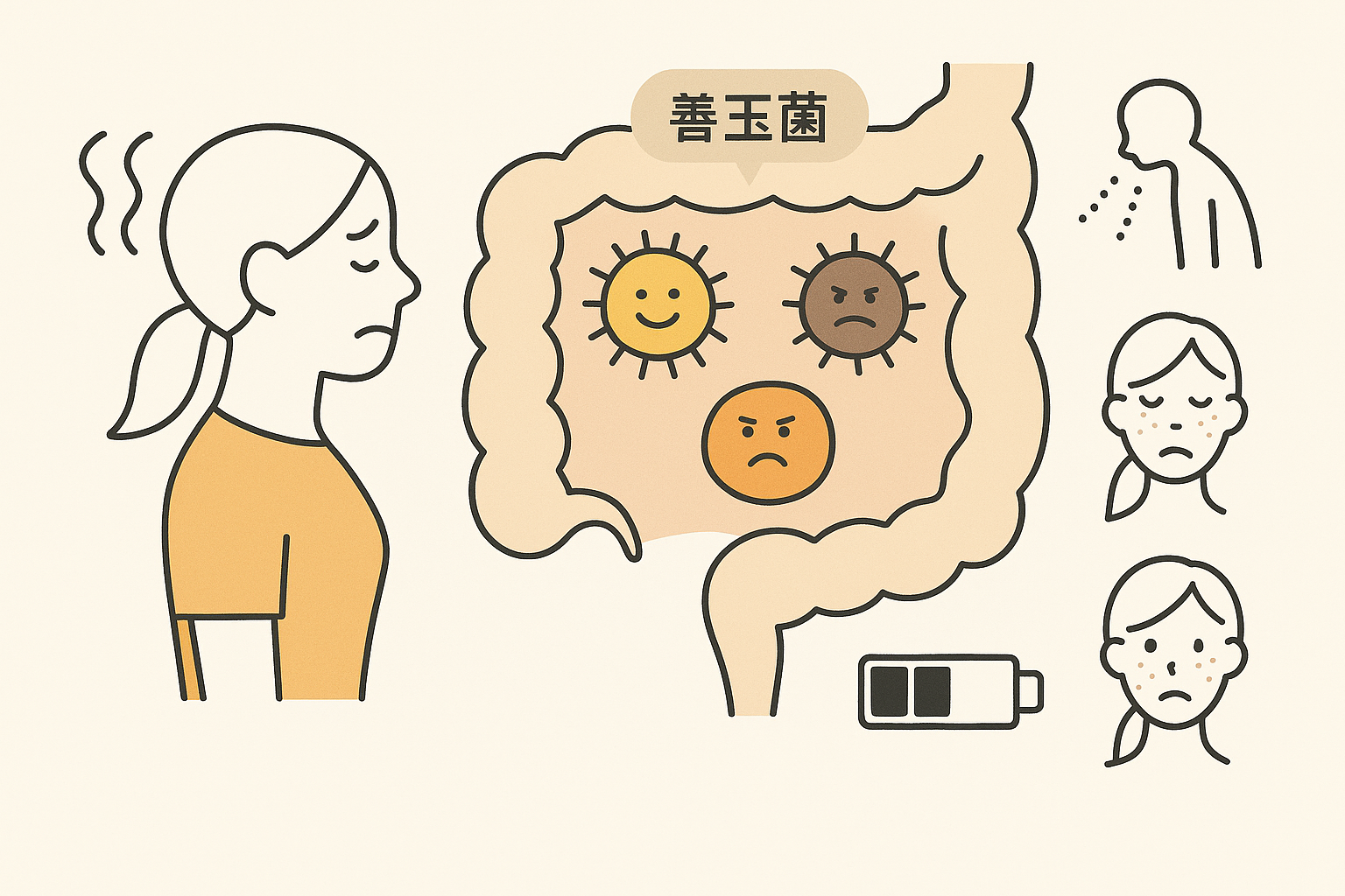 体調不良と腸内環境