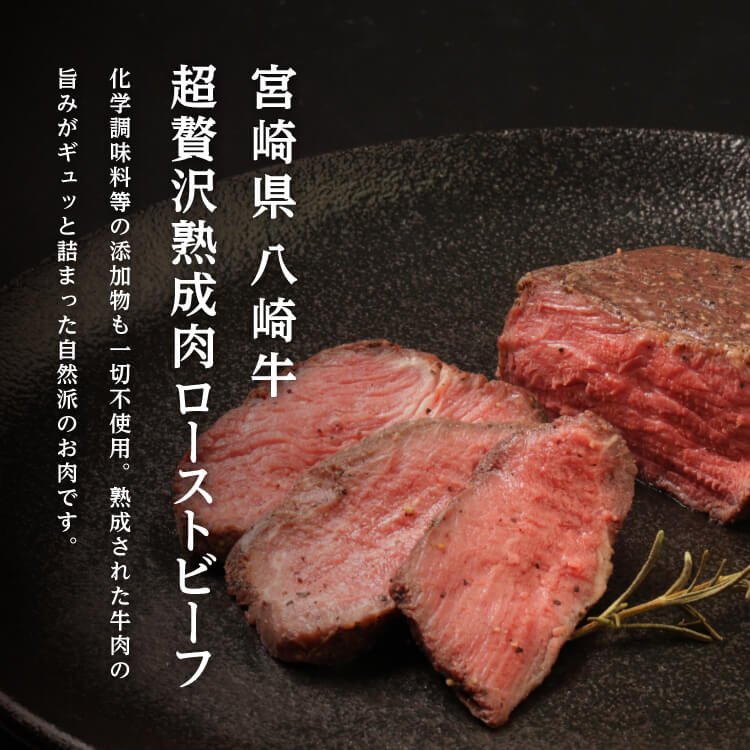 宮崎 八崎牛ローストビーフ（2個）＋ハンバーグ（3個）セット