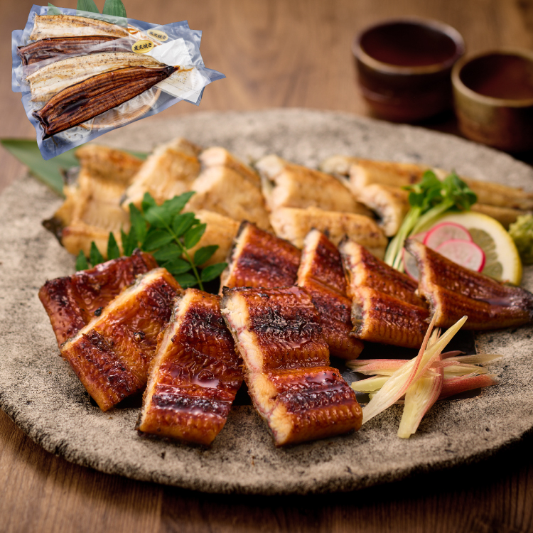 鹿児島県産 特大うなぎ蒲焼き（2尾）+炭火手焼きうなぎ白焼き（2尾） ＜8~11人前＞