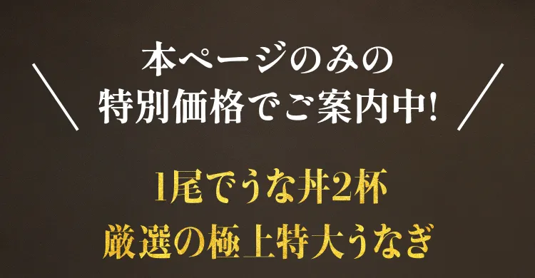 1尾でうな丼2杯 厳選の極上特大うなぎ