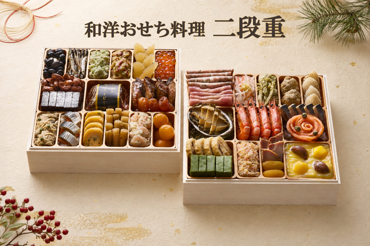 2027年 和洋おせち料理　二段重＜4名様用＞全37品
