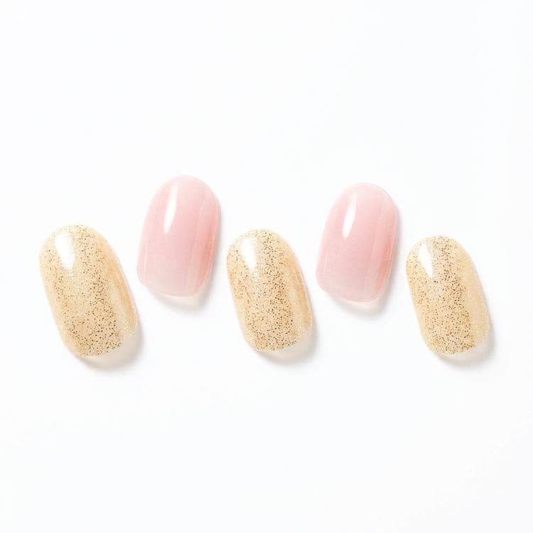 くすみピンクグラデーション×ベージュニュアンス