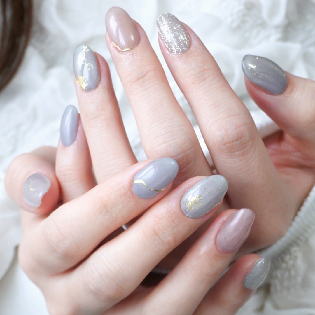 ラベンダー×ブルーグレーニュアンス