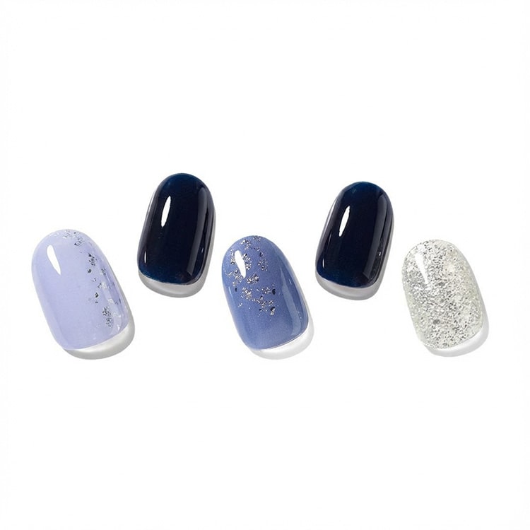 ネイビー×くすみブルーニュアンス