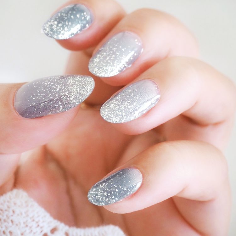 アイスブルーラメグラデーション