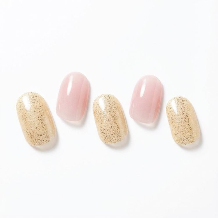 くすみピンクグラデーション×ベージュニュアンス