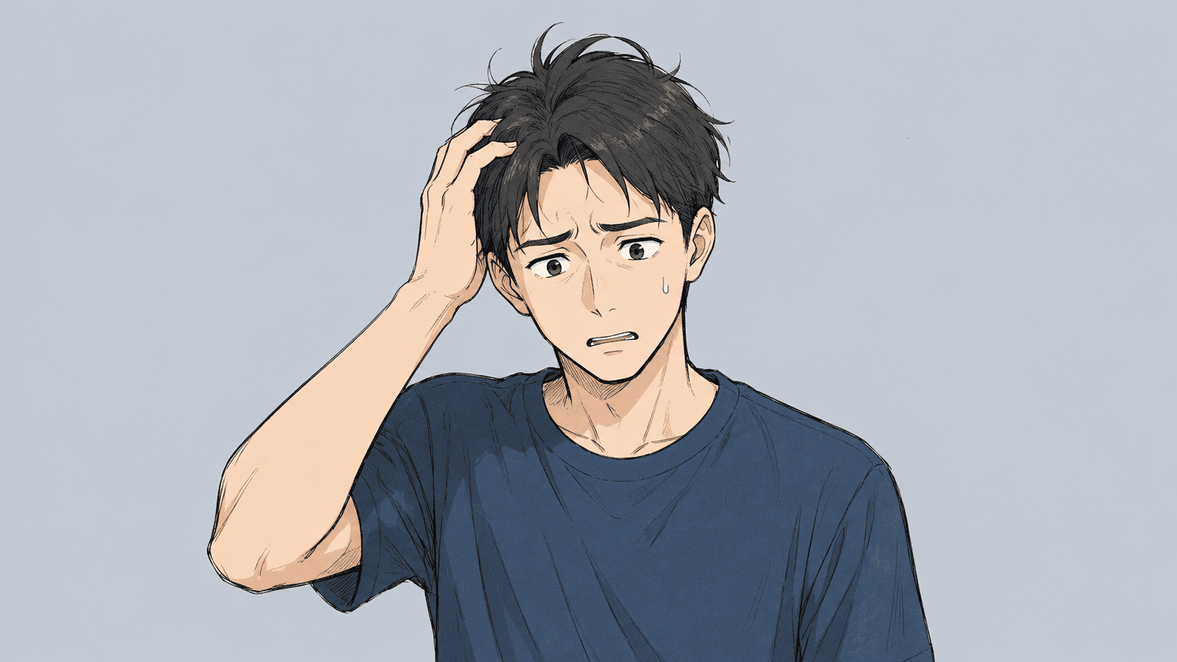 困っている男性