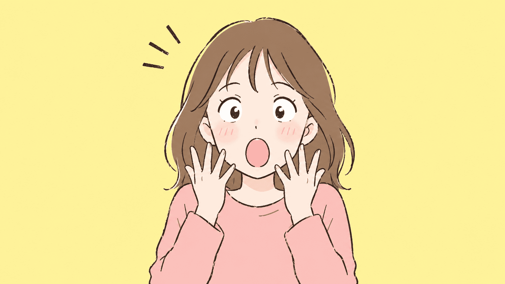 びっくりしている女性
