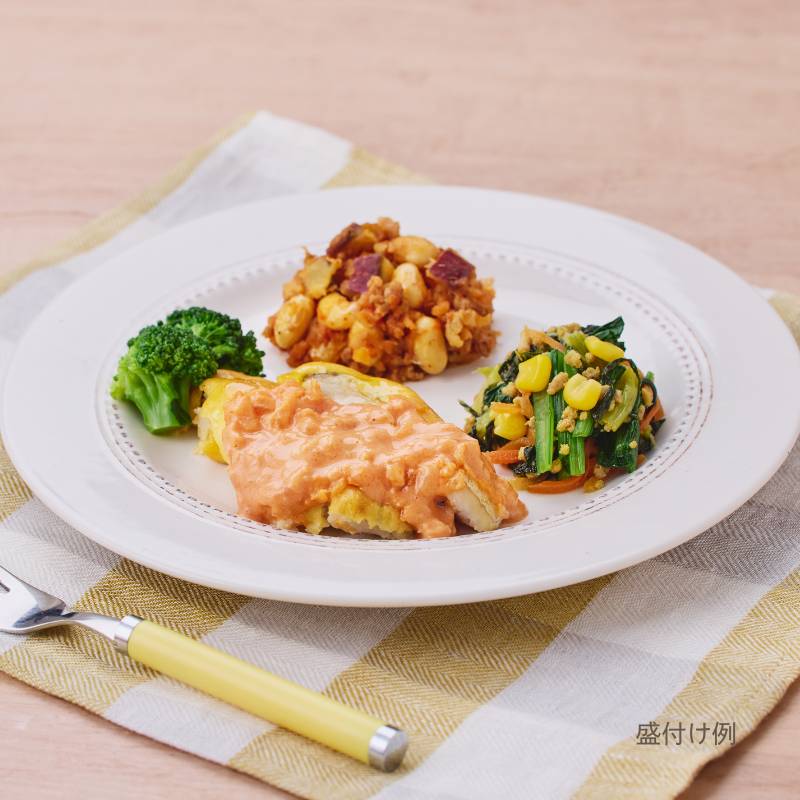 オーロラソースの白身魚ピカタ