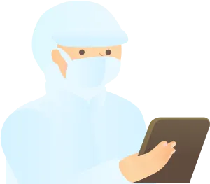 検査している人