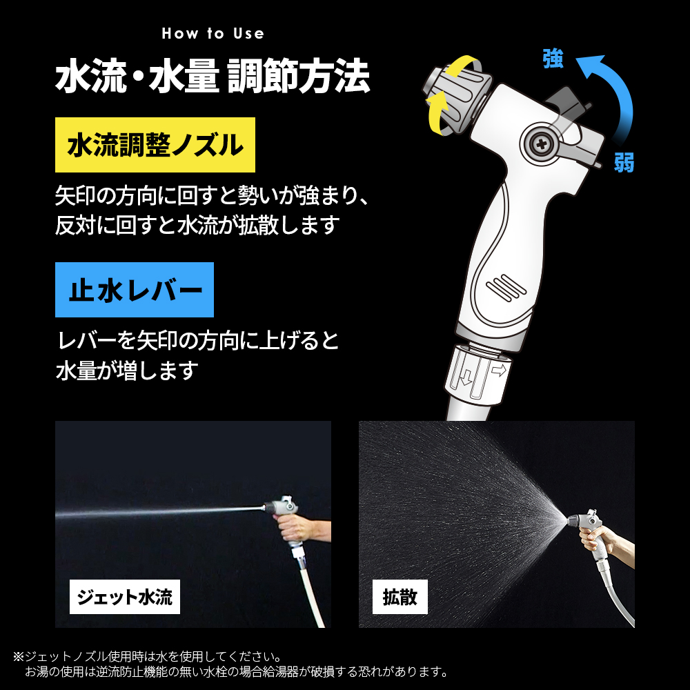バスルーム洗浄用 高水圧ガン HYDRO JET GUN