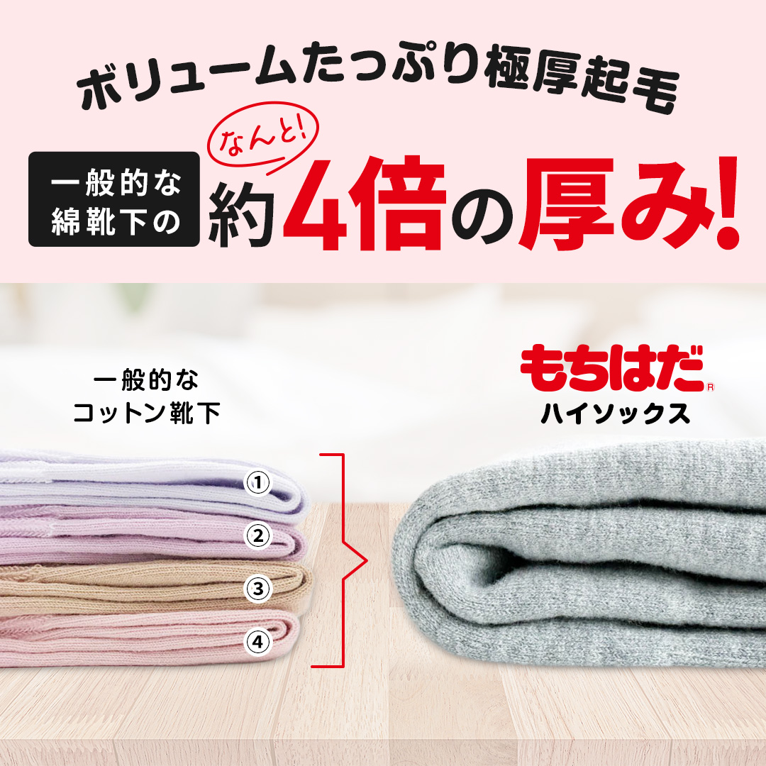 もちはだハイソックス カラー: ブラック