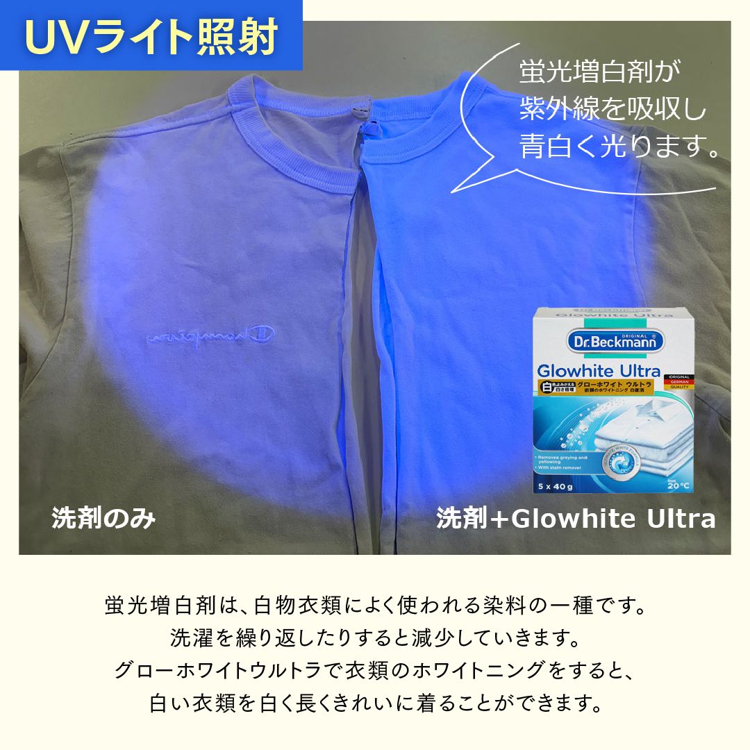 ドクターベックマン グローホワイト ウルトラ 蛍光増白剤（酸素系漂白剤入り）5包入り 