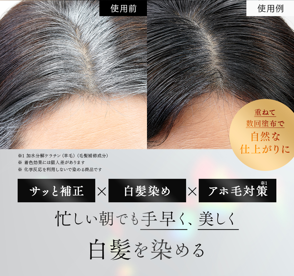 プロシア 馬油ヘアマスカラ カラー: ナチュラルブラック